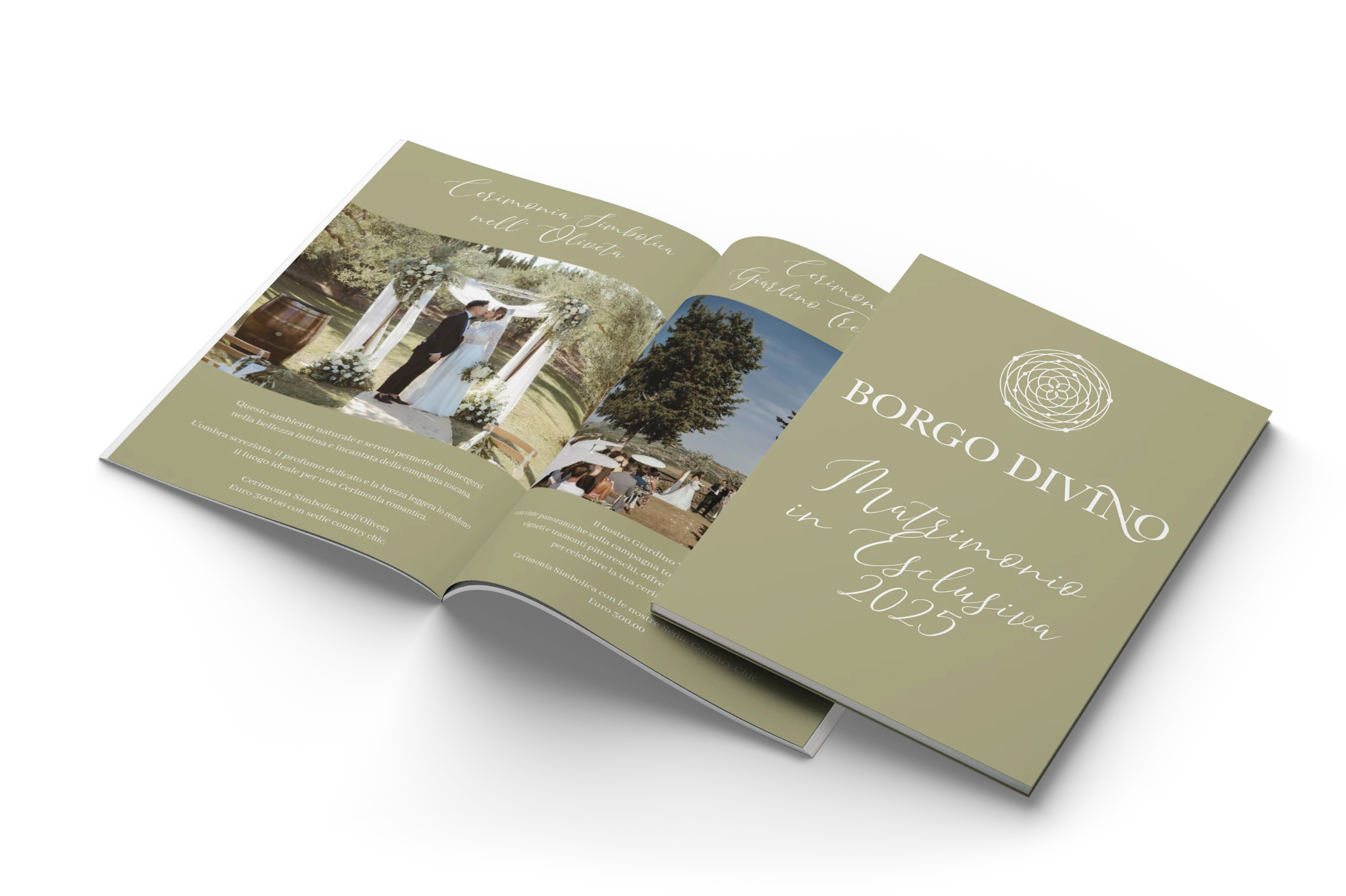 Brochure matrimonio Borgo Divino Montespertoli, Toscana